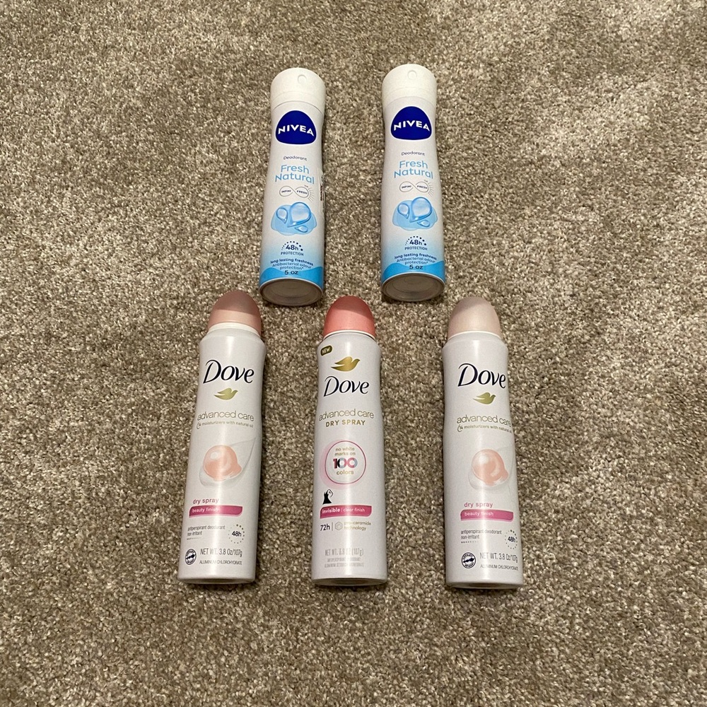 Dove and Nivea Deodorant Spray Set